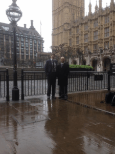 Paul Whitten outside of Westminster. 