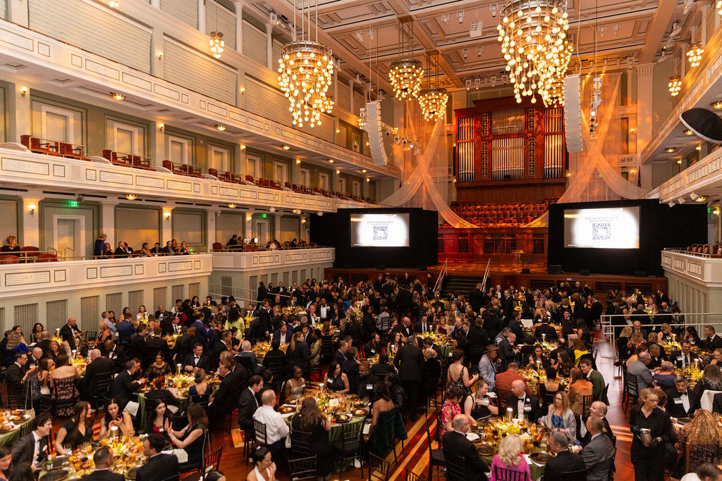 Schermerhorn rotunda filled with formal-attired guests