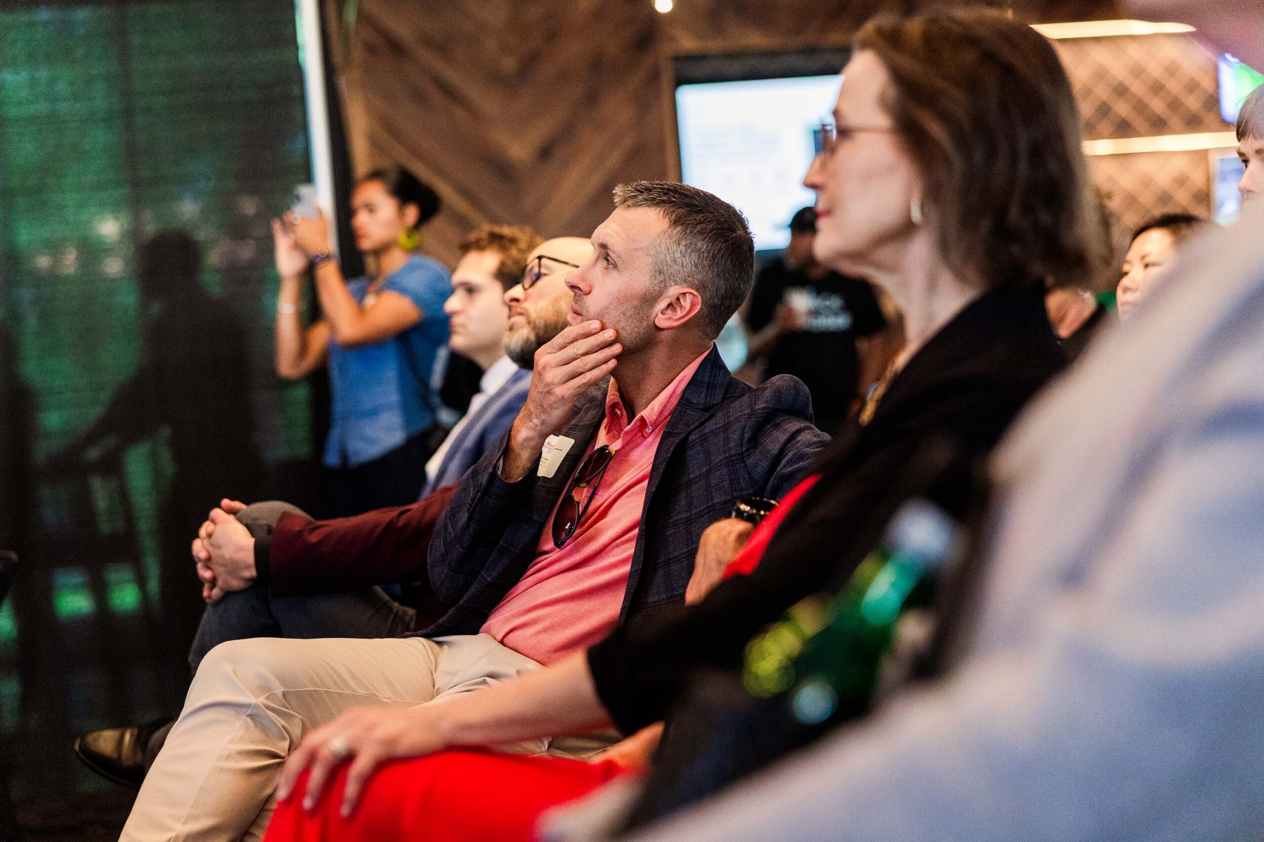 Founder pitching on the Premier Club stage