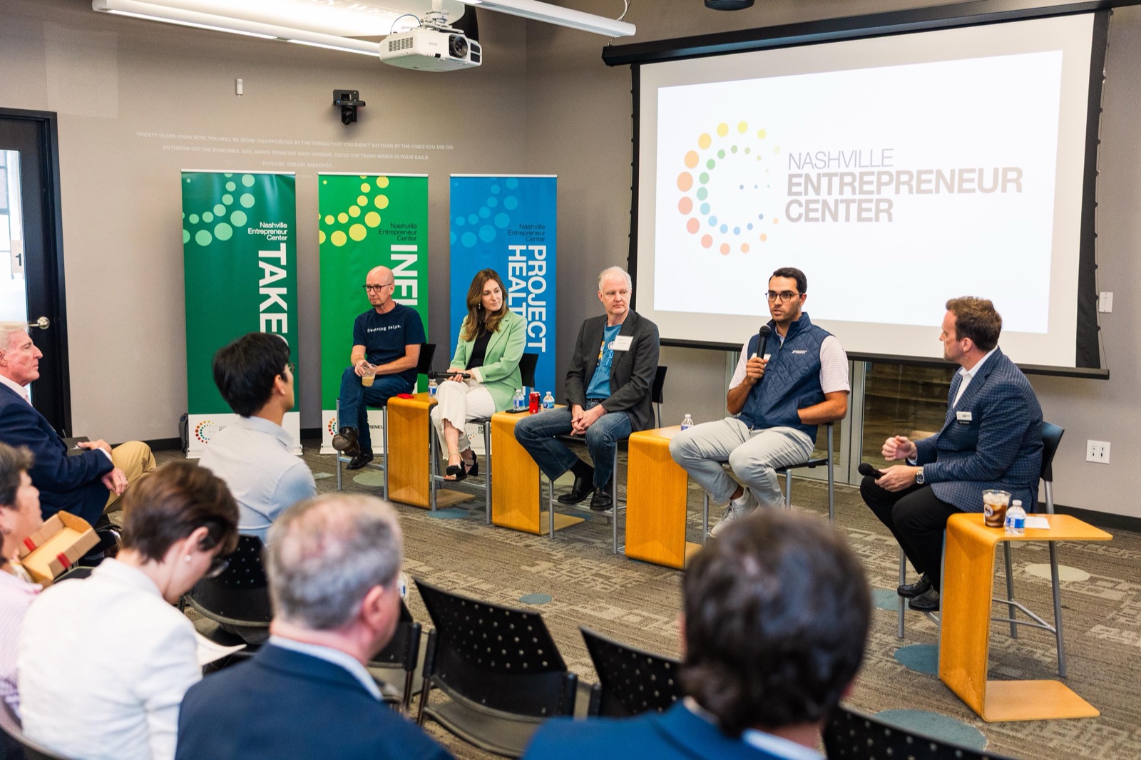 A packed panel discussion at the EC