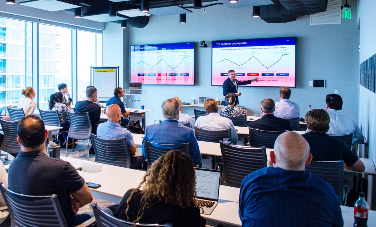 Founders in a workshop at the EC